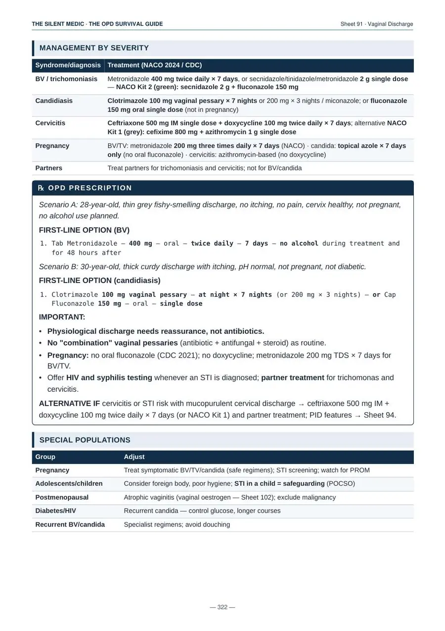 Sample page from The OPD Survival Guide