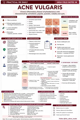 One-pager preview: Acne Vulgaris