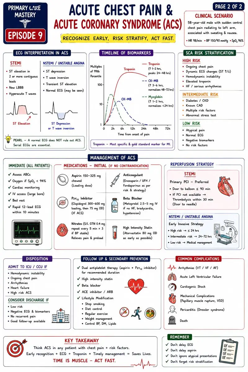 One-pager: Acute Chest Pain & ACS in the PHC (page 2 of 2)