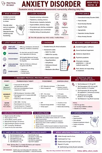 One-pager preview: Anxiety Disorder