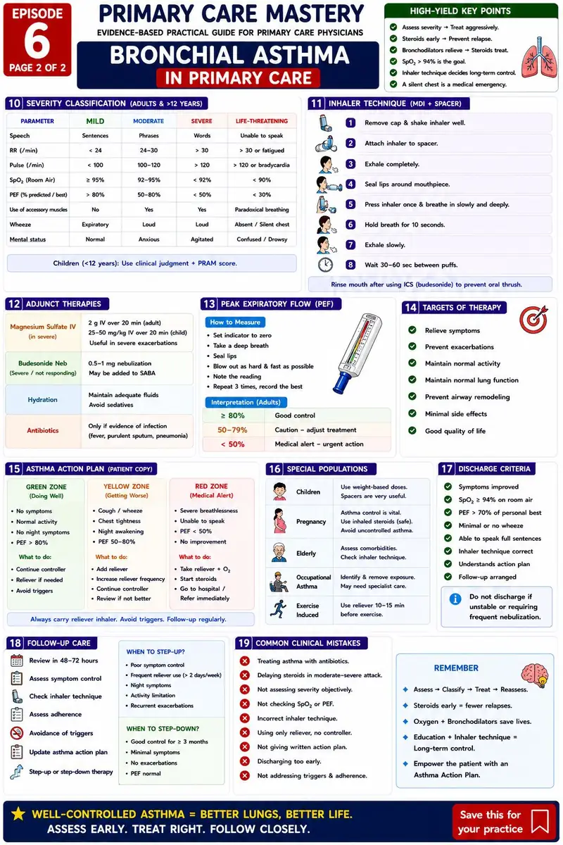 One-pager: Bronchial Asthma in the PHC (page 2 of 2)