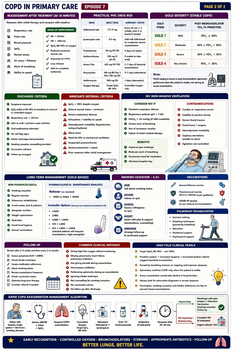 One-pager: COPD Exacerbation in the PHC (page 2 of 2)