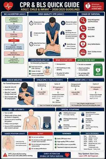 One-pager preview: CPR & BLS Quick Guide