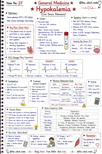One-pager preview: Hypokalaemia