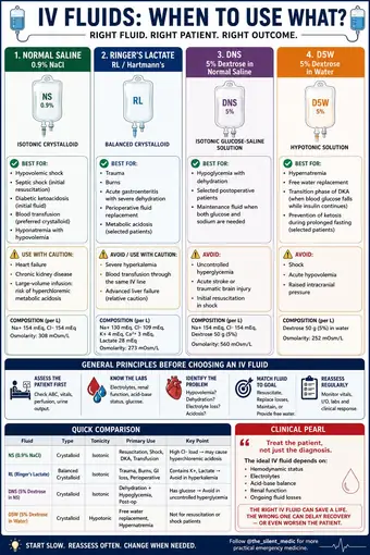 One-pager preview: IV Fluids in Emergencies