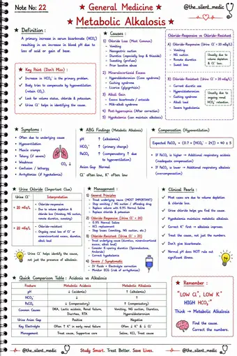 One-pager preview: Metabolic Alkalosis