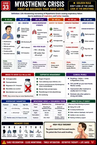 One-pager preview: Myasthenia Crisis