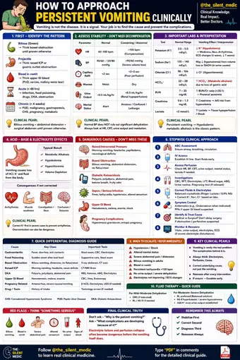 One-pager preview: Persistent Vomiting: Approach