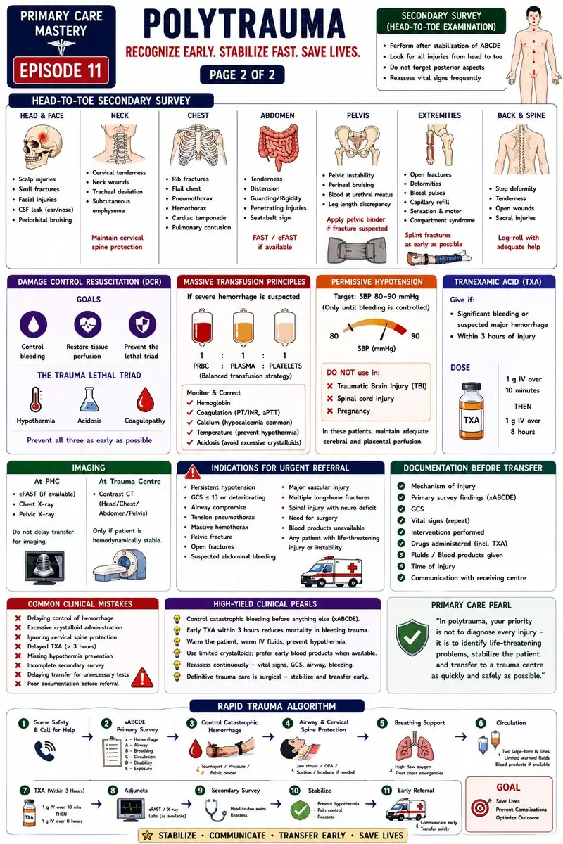 One-pager: Polytrauma in the PHC (page 2 of 2)