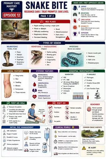 One-pager preview: Snake Bite in the PHC