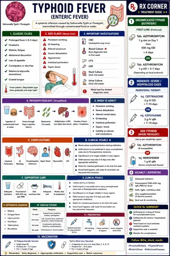One-pager preview: Typhoid Fever: Rx