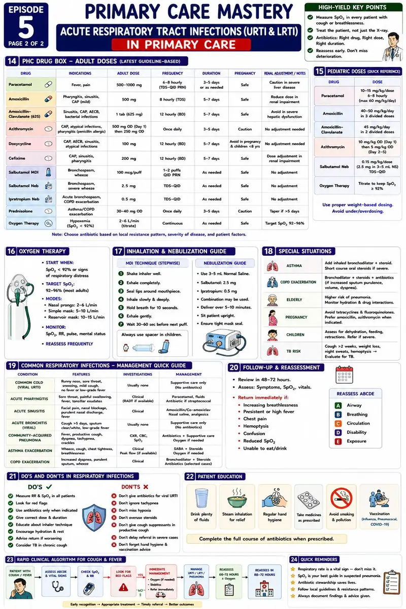 One-pager: URTI & LRTI in the PHC (page 2 of 2)